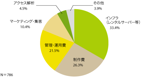 図3 ウェブサイト予算の使途内訳