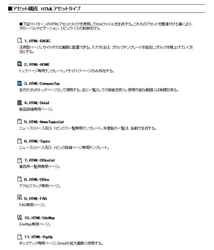 アセット(データ)設計書の例8 Copyright © 2005 KINOTROPE, INC. All rights reserved.