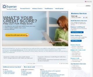Experian社(信用情報サービス会社)