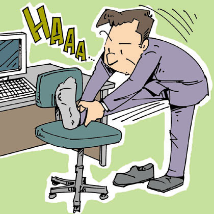 モモ裏のストレッチ