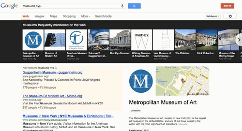 ナレッジグラフのカルーセル