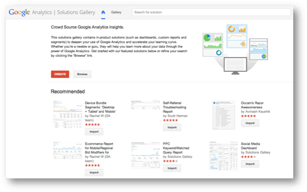 Googleアナリティクス ソリューションギャラリー