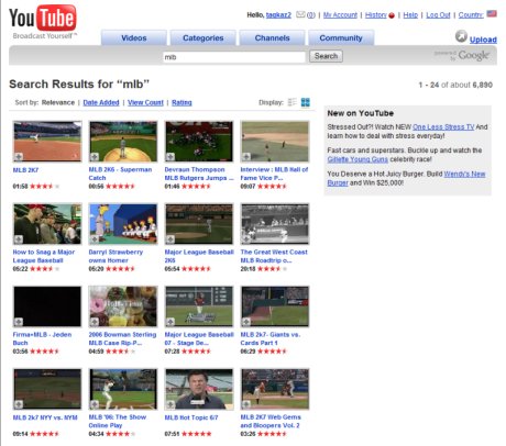 図3　横に4個のサムネイルが表示される新しい検索結果表示レイアウト
