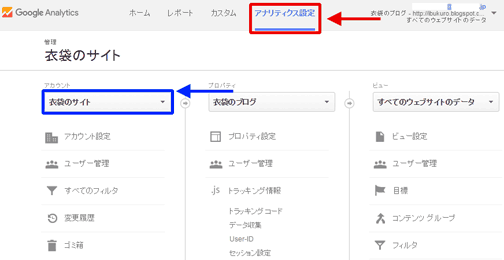 図11：アナリティクス設定