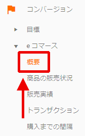 図6：［コンバージョン］＞［eコマース］＞［概要］レポート