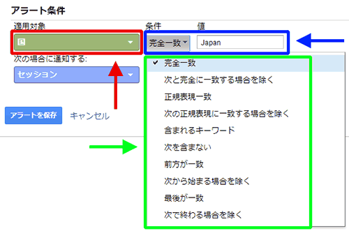 図9：アラート条件の指定例②