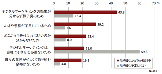図10：デジタルマーケティングに取り組んでいない理由
