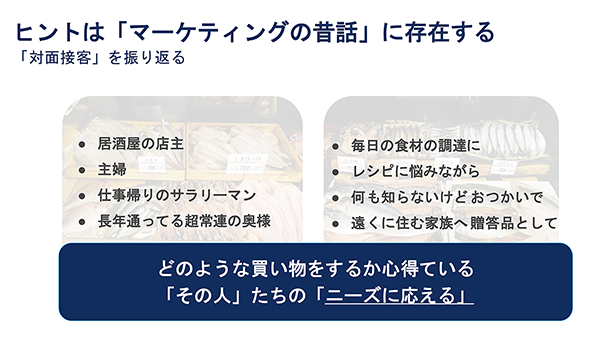 ヒントのひとつは対面接客にある