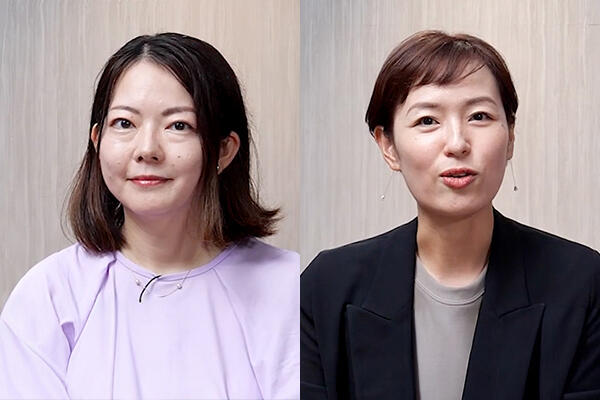 （左）Wix.com Japan株式会社 PR・コミュニケーションズディレクター 間島ゆかり氏と（右）Web担当者Forum 編集長 四谷志穂氏（モデレーター）