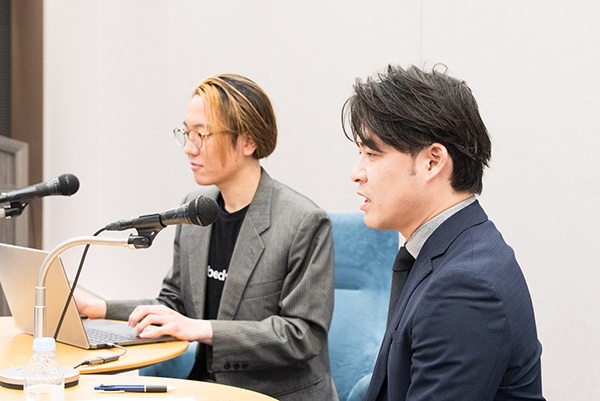 （左）Embedsocial Japan株式会社 代表取締役 田中 理央氏と日本ホテル株式会社 ホテルメトロポリタン エドモント マーケティング部 販売促進課係長 田中 宏史氏