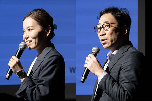 （左）Wix.com Japan株式会社 シニアマーケティングマネージャー 今村 桃子氏 （右）同社 シニアマネージャー、ソリューションエンジニア 岡本 清明氏