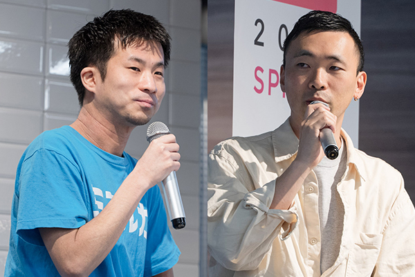 （左）株式会社Faber Company ミエルカ事業部 アカウントマネジメントグループ カスタマーサクセスチーム 板橋 孝平氏と（右）株式会社エフ・ディ・シィ・プロダクツ デジタルマーケティング部 部長 西川 逸人氏