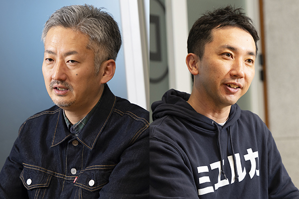 （左）株式会社八代目儀兵衛 取締役CMO 神徳昭裕氏 （右）株式会社Faber Company 執行役員 月岡克博氏