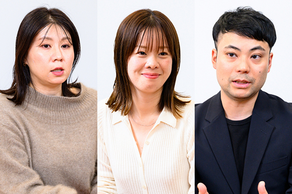 株式会社やまやコミュニケーションズ マーケティング部 広報・PRセクション マネージャー代理 兼 BtoCマーケティングセクション マネージャー代理 上田仁美氏、株式会社やまやコミュニケーションズ マーケティング部 BtoCマーケティングチーム 鈴木千尋氏、LINEヤフー株式会社 ストラテジックデザイン本部 カスタマーサクセス部 DSI STUDIOチーム 棚原郷太氏