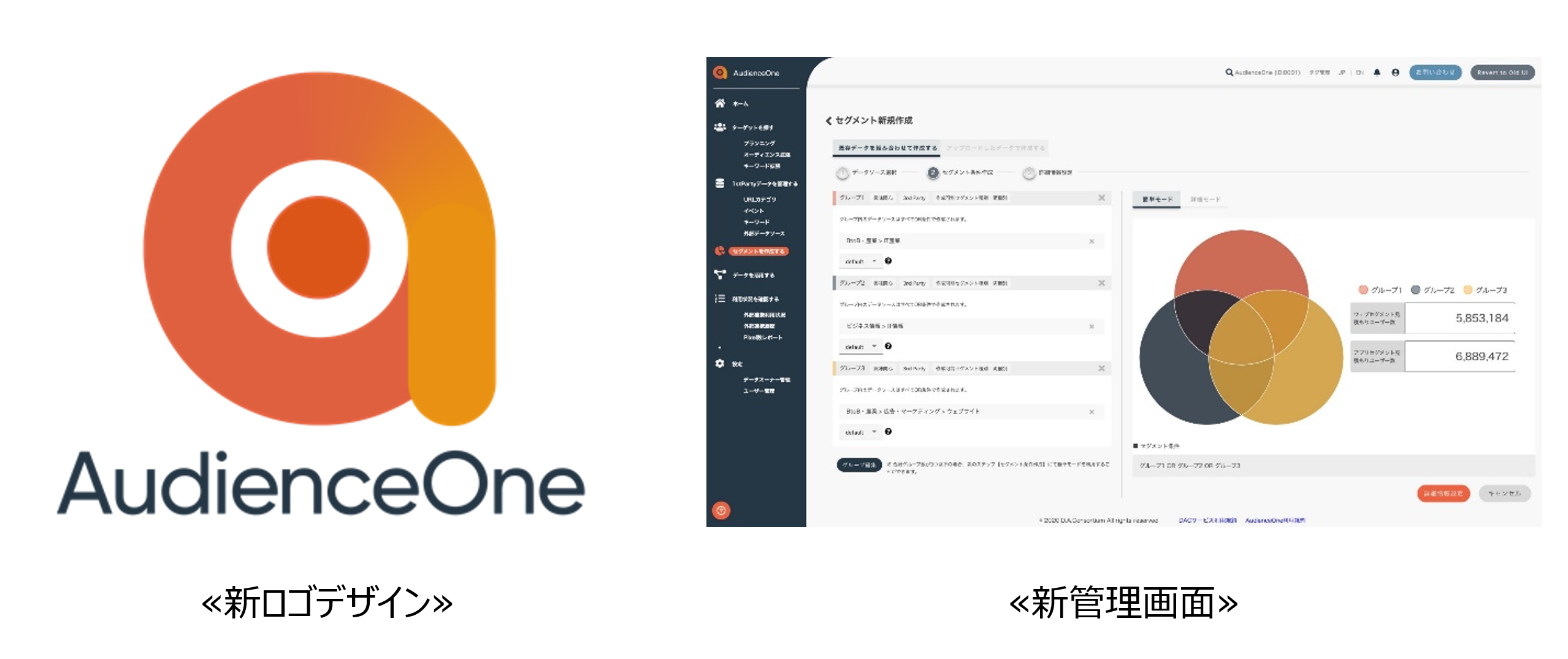 Dacがdmp Audienceone を全面リニューアル まず管理画面公開とロゴデザイン一新 Web担当者forum