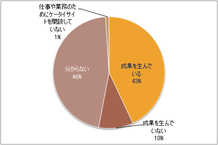 図2：携帯サイトの成果の有無（単一回答）