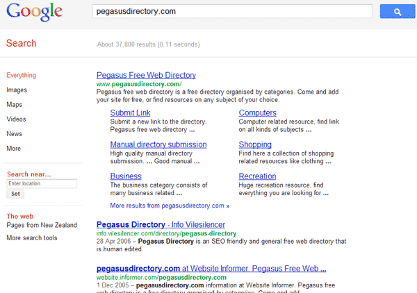 pegasusdirectory.comの検索結果