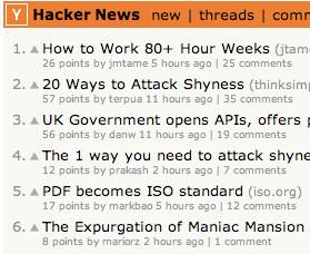 Hacker Newsのランク