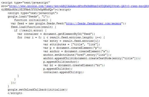 Ajax Feed API Source Code