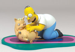 Homer SimpsonとSpider Pigのアクションフィギュア