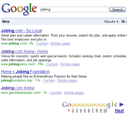 Search Results for Jobing at Google