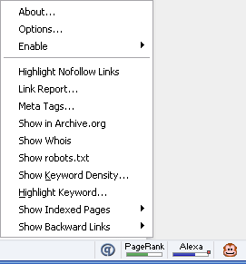 SearchStatus Toolbar for Firefox