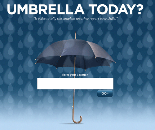 Umbrella Todayのトップページ