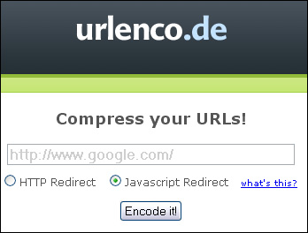 画面キャプチャ：URLenco.de