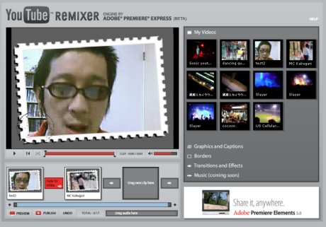 図1　ムービー編集ツール「YouTube Remixer」