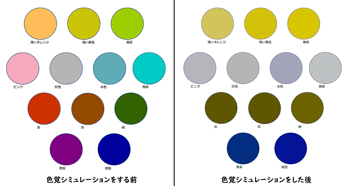 色弱とは 日本人男性の人に1人いる 色の見え方が少し違う人々 のために イベント セミナー Web担当者forum