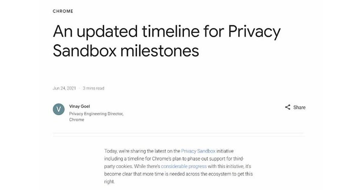 Google Chromeのサードパーティcookie廃止を延期 2023年後半に Web担当者forum