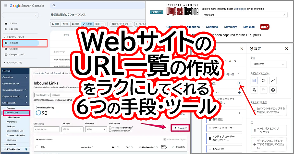 Webサイトの完全なURL一覧の作成をラクにしてくれる6つの手段（ツール