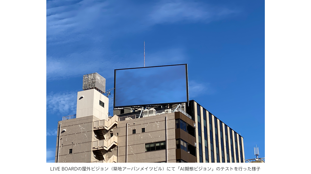 LIVE BOARD、電通、電通クリエーティブXが共同開発した「AI擬態