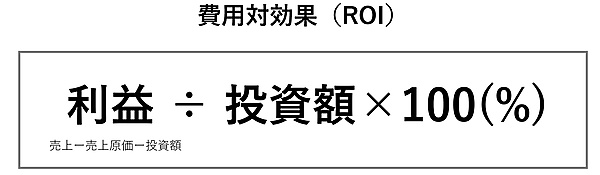 費用対効果の式