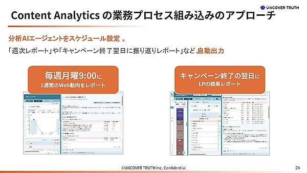 自動レポート生成機能