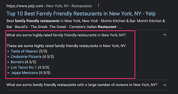 FAQリッチリザルト