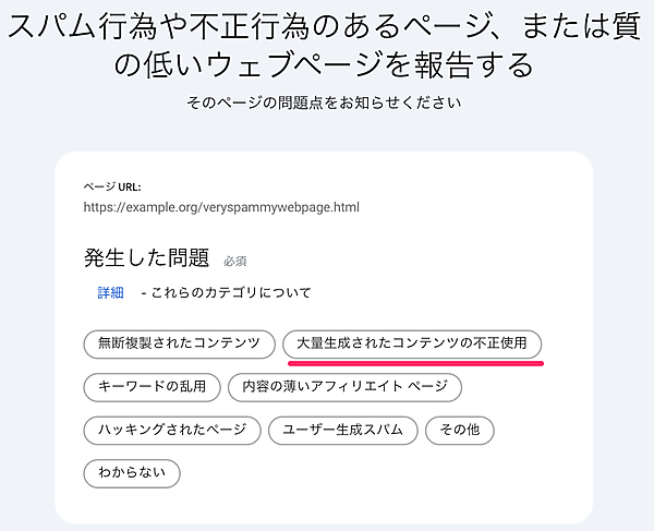 スパムレポート
