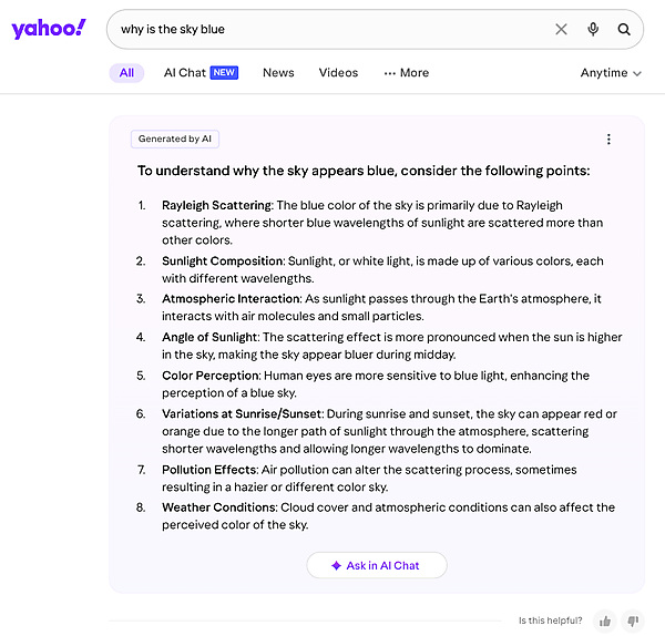 why is the sky blueの検索結果