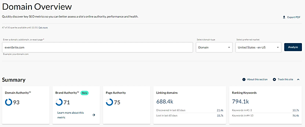 「eventbrite.com（米国のサイト）」のキャプチャ