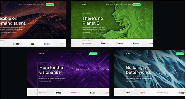 Bond GlobalのWebサイトの画像