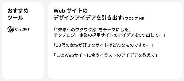 デザインアイデアの一例