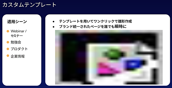 業務効率向上に貢献するカスタムテンプレート機能