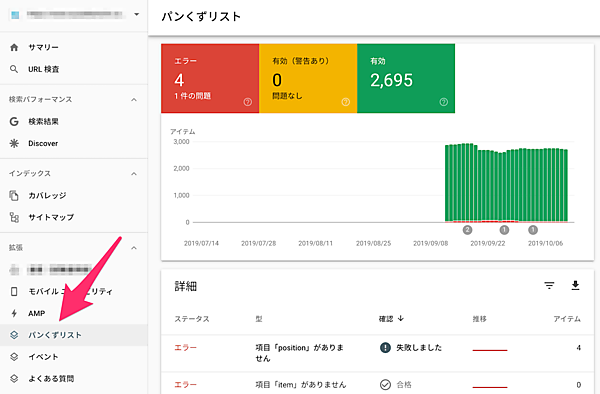 パンくずリスト レポー