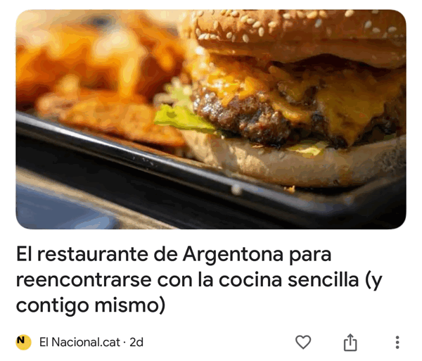 スペインで公開された記事「シンプルな料理（と自分自身）に再び出会えるアルジェントナのレストラン」