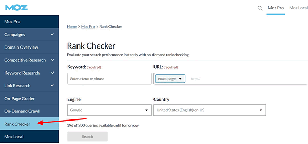 Moz Rank Checker