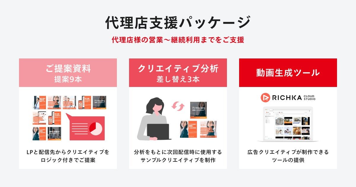 リチカが朝日広告社と獲得向けデジタル広告特化のクリエイティブ
